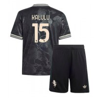Juventus Pierre Kalulu #15 Tretí Detský futbalový dres 2025-26 Krátky Rukáv (+ trenírky)